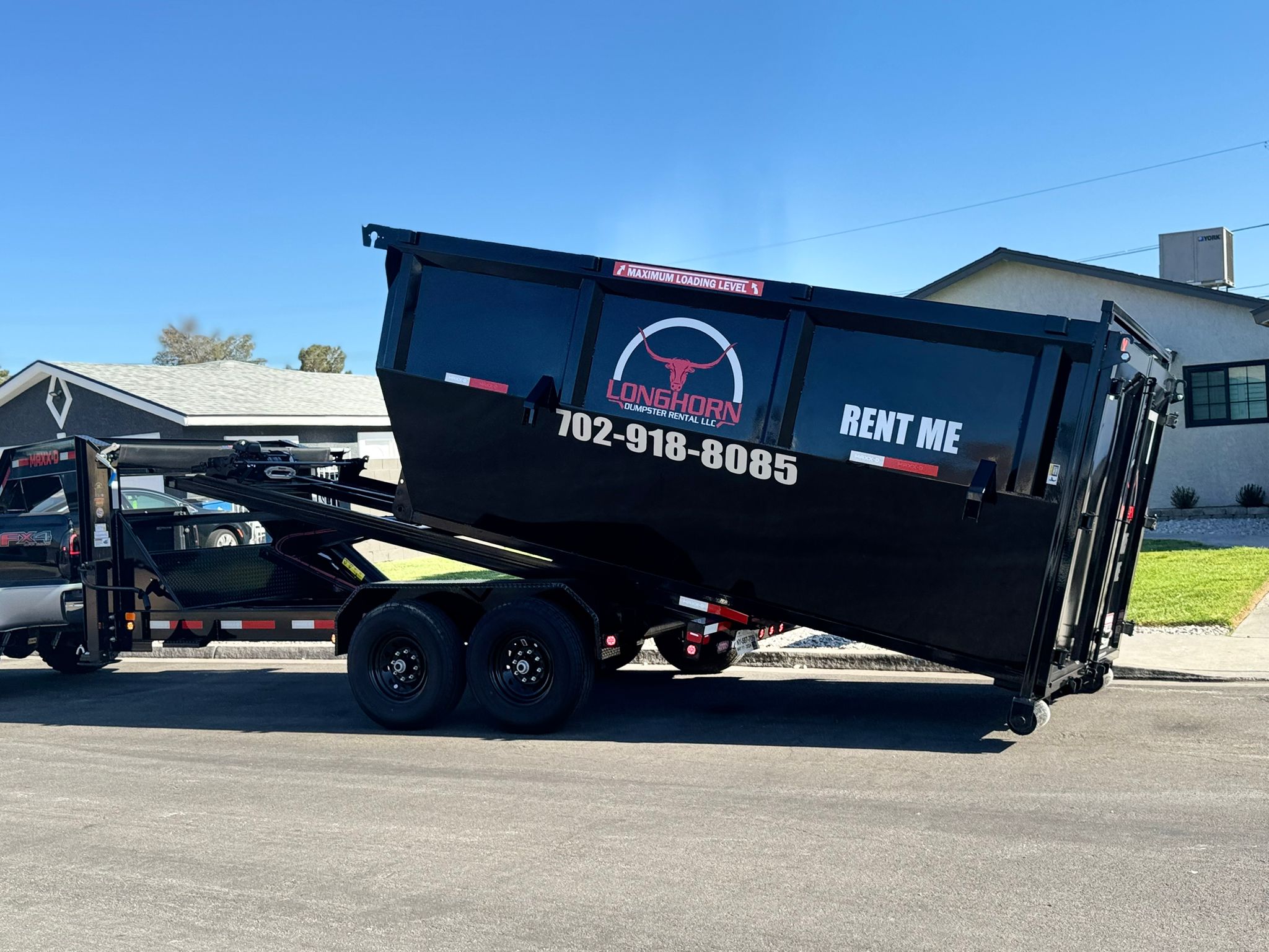 20 yard dumpster rental for construction sites, roofing, and large projects in Las Vegas.